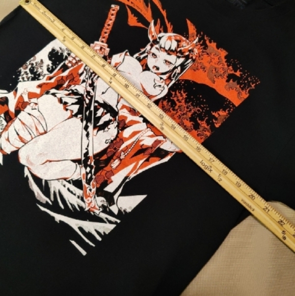 Bad Habits Anime Girl Black T-shirt. L - Picture 4 of 5